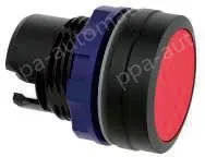 Blue frosted button with plastic edge