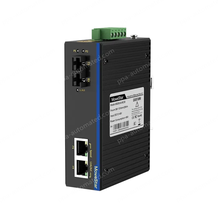 1 Port 100M F(x) + 2 Ports 10/100M T(x) Din Rail Industrial media converter