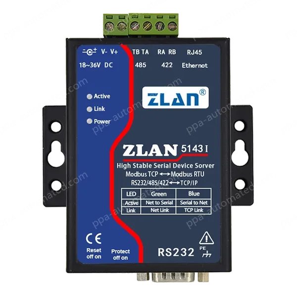 ZLAN5143I Full-isolation Serial Device Server