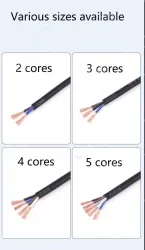 5 core 4 core 2 core sensor cable 24 AWG 2 pole