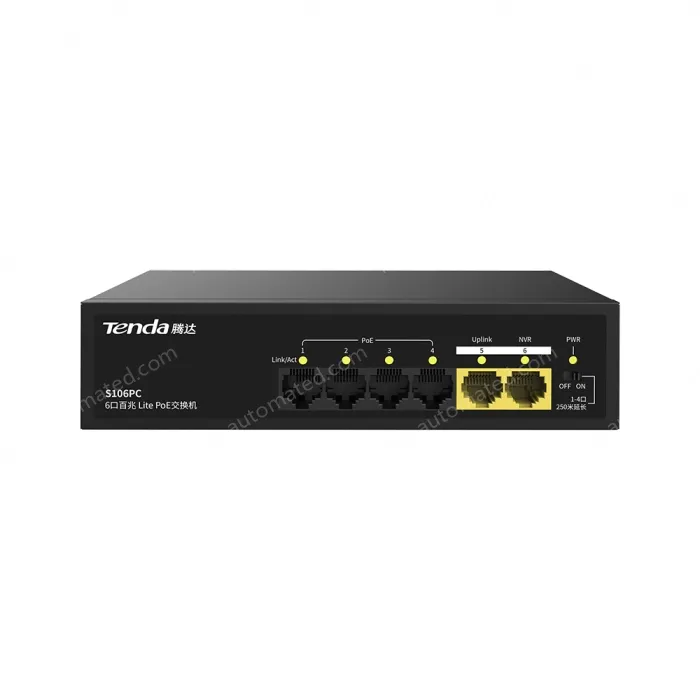 6-port 100 Gigabit Lite PoE switches