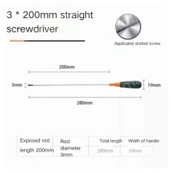 Slotted screwdriver 3*200