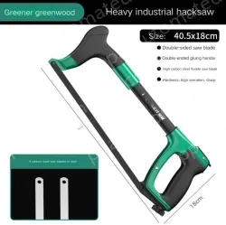 Heavy Duty Industrial Grade Hacksaw Contains 4 carbon hacksaw blades with a saw body to store saw blades