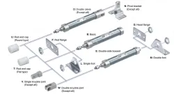 Built-in Speed Controller Type Double Acting, Double Rod CJ2ZW Series