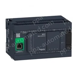 TM241CE24R logic controller, Modicon M241, 24 IO, relay, Ethernet