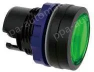 Green transparent button, plastic edge, can be equipped with lamp holder module