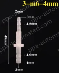 3-M6-4-Feed-through plastic connectors