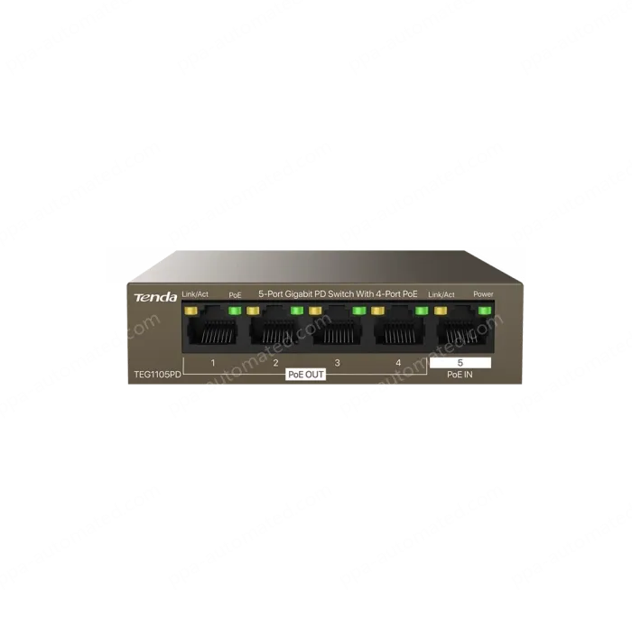 5-Port Gigabit PD Switch With 4-Port PoE