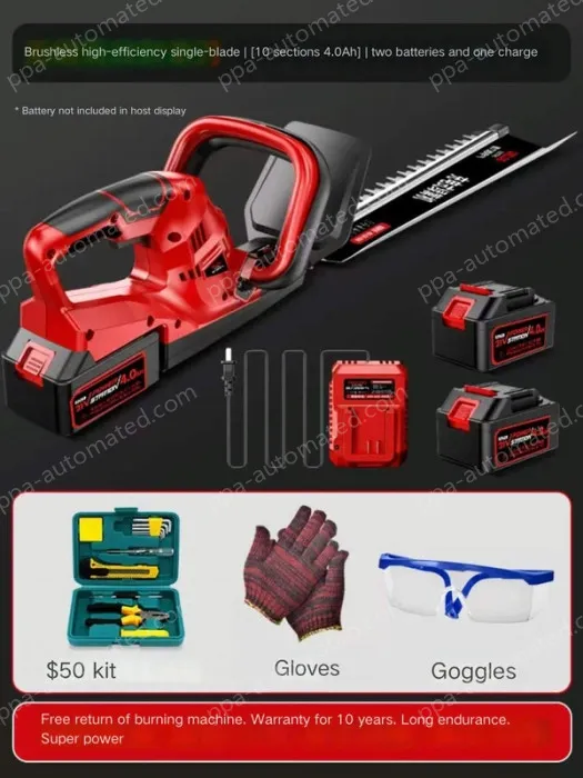 Brushless high-efficiency single-edged 10-cell 4.0Ah two batteries and one charge
