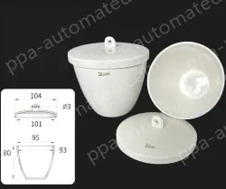 Ceramic crucibles 200ml+ lid