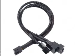 PWM three-point temperature control cooling fan extension cable 1in 3out