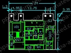 Small, safe isolated, regulated power supply switching power supply module 12V 450MA