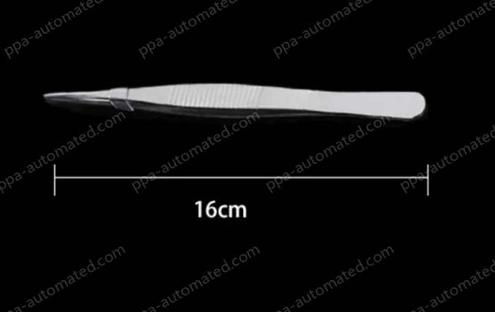 Stainless steel tweezers Straight tip (thick) 16cm