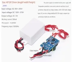 AC-DC buck module: 220V to 12V 500MA isolating switching power supply module Enclosure with wire bonding