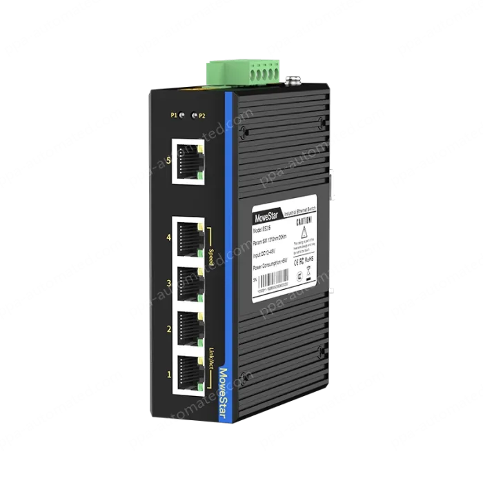 5 Ports 10/100M T(x) Din-Rail Unmanaged Industrial Ethernet Switch