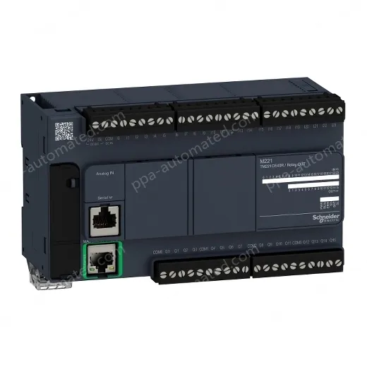 TM221CE40R logic controller, Modicon M221, 40 IO, relay, Ethernet