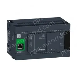 TM241CE24U logic controller, Modicon M241, 24 IO, transistor, NPN, Ethernet