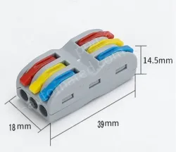 Quick terminal blocks-SPL-3 three-in, three-out color model