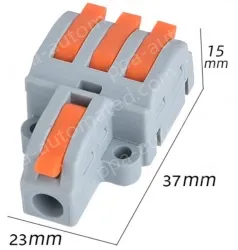 Quick terminal blocks-6 square one in and three out