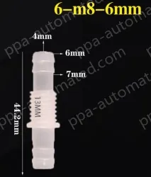 6-M8-6-Feed-through plastic connectors