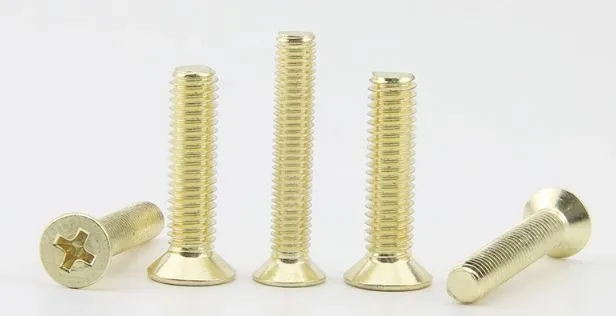 Golden Flat Head Screws M3*50