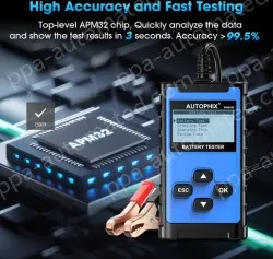 AUTOPHIX BAS100 Automotive 12-24 Lead Acid Battery Tester Analyzer