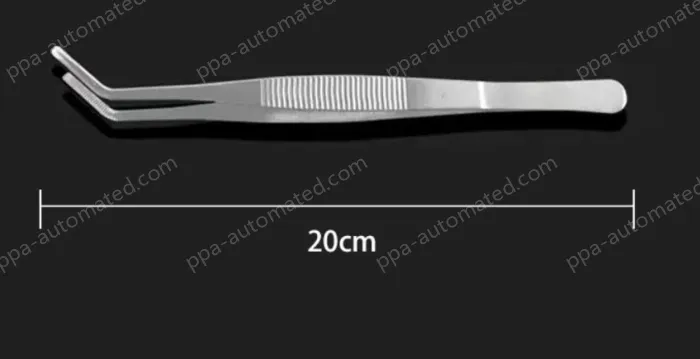 Stainless steel tweezers Curved round head (thick) 20cm