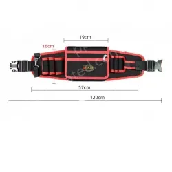 Red upgraded tool belt bag medium bag + mineral water hook