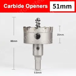 Stainless steel special hole opener 51mm