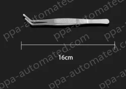 Stainless steel tweezers Curved round head (thick) 16cm