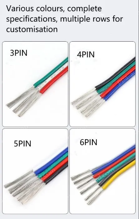 LED light connecting cable 26AWG*10 and (7/0.12TS)