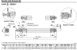 Built-in Speed Controller Type Double Acting, Single Rod CJ2Z Series ø10, ø16
