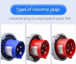 5 pole 63A exposed socket