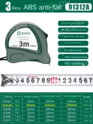 ABS drop resistance - 3 meters - ruler width 16mm-91312A