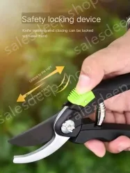 Three-speed adjustable gold 8.5 inch - coarse pruning shears