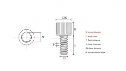 Cylindrical head hexagon socket screws M2.5*8