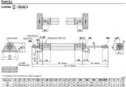 Built-in Speed Controller Type Double Acting, Double Rod CJ2ZW Series