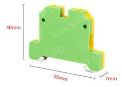 EK4 Grounding Terminals Yellow and Green Grounding Terminals Din Rail Terminals Universal Grounding Plastic Terminals