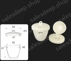 Ceramic crucibles 40ml+ lid