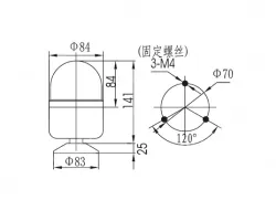 Small warning lightsLTE-1083 AC220V Red