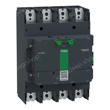 LC1G8004LSEA Contactor, high power, TeSys Giga 800, 4 pole/NO, AC-1 <=440V 1050A, 200-500VAC/DC coil