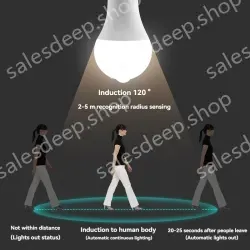 LED human body sensor light bulb-12W